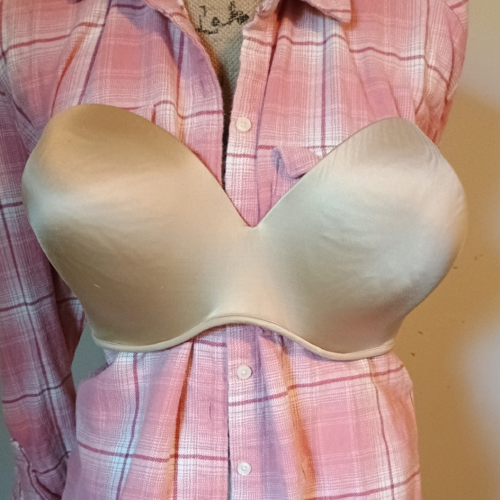 Cacique Cream Strapless Bra